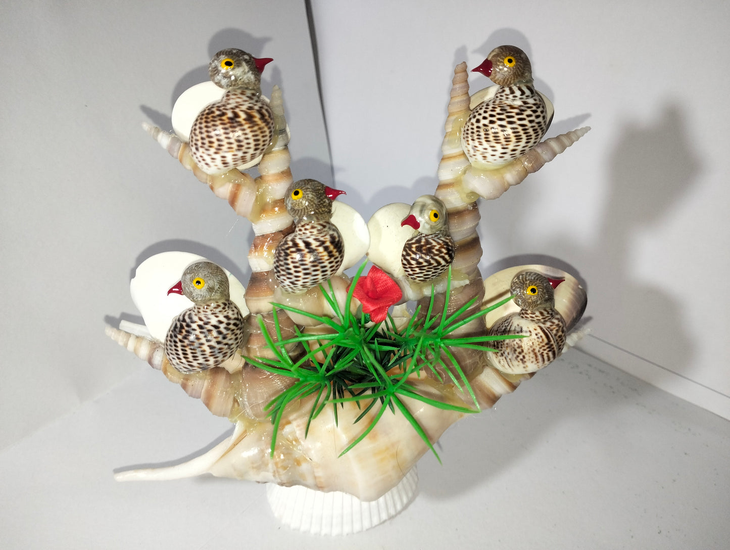 Seashell Bird Tree Showpiece