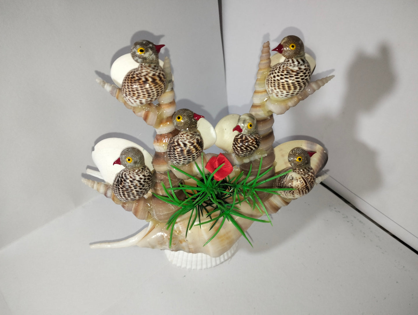 Seashell Bird Tree Showpiece