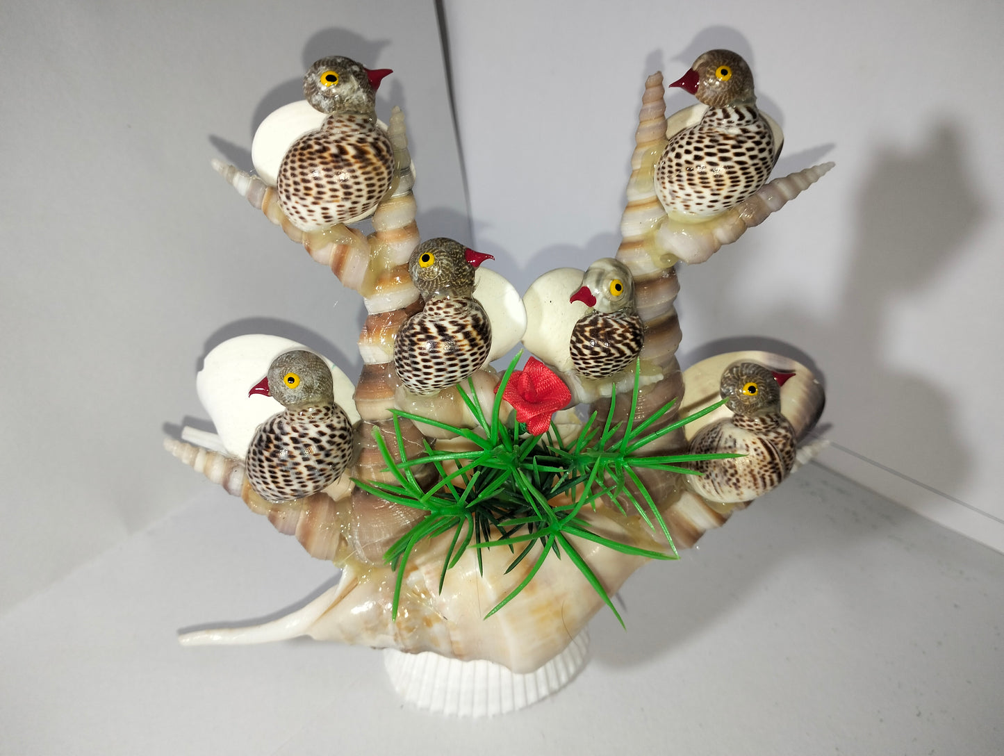 Seashell Bird Tree Showpiece