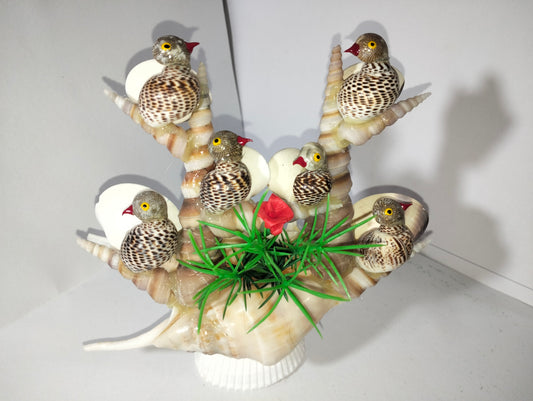 Seashell Bird Tree Showpiece