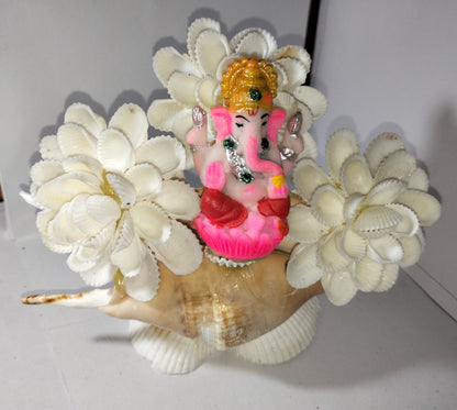 Sea Shell with Lord Ganesha