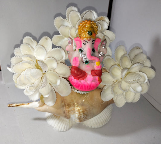 Sea Shell with Lord Ganesha